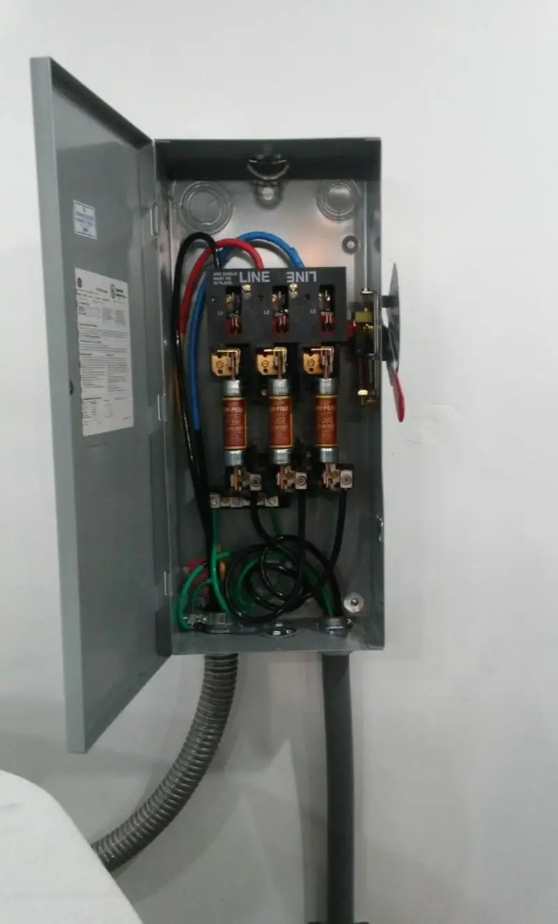 Three-phase disconnect switch installed for Smoke Detector Installation in Limerick